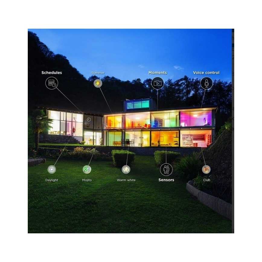 WiZ - LED RGBW Plafoniera dimmerabile da bagno LUNAR LED/23W/230V IP23 Wi-Fi + telecomando