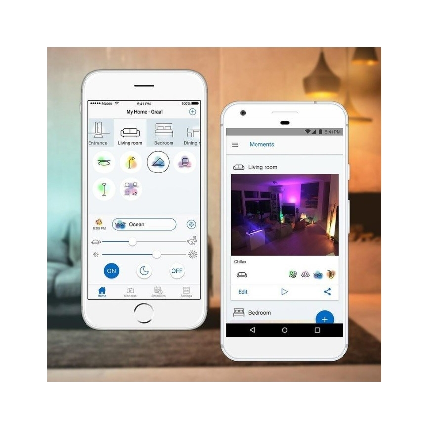 WiZ - LED RGBW Plafoniera dimmerabile da bagno LUNAR LED/23W/230V IP23 Wi-Fi + telecomando