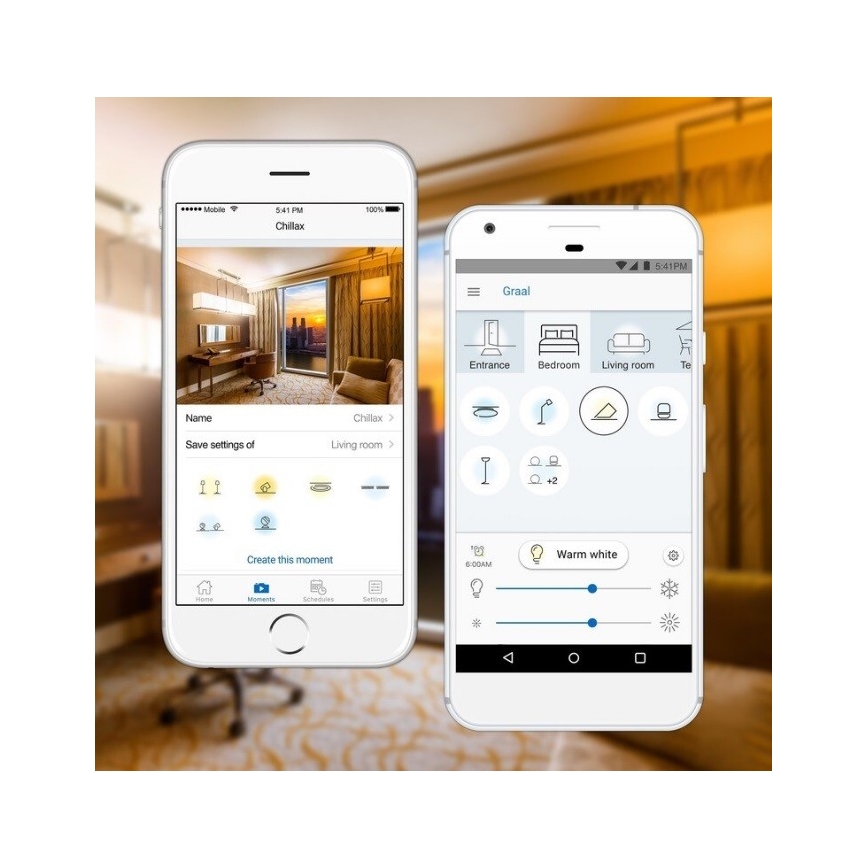 WiZ - LED RGBW Plafoniera dimmerabile da bagno LUNAR LED/23W/230V IP23 Wi-Fi + telecomando