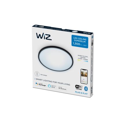 WiZ - Plafoniera LED dimmerabile SUPERSLIM LED/14W/230V 2700-6500K Wi-Fi nero