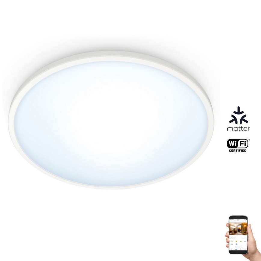 WiZ - Plafoniera LED dimmerabile SUPERSLIM LED/16W/230V 2700-6500K Wi-Fi bianco