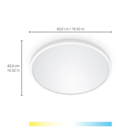 WiZ - Plafoniera LED dimmerabile SUPERSLIM LED/22W/230V 2700-6500K Wi-Fi bianco