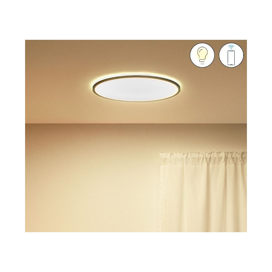 WiZ - Plafoniera LED dimmerabile SUPERSLIM LED/22W/230V 2700-6500K Wi-Fi nero