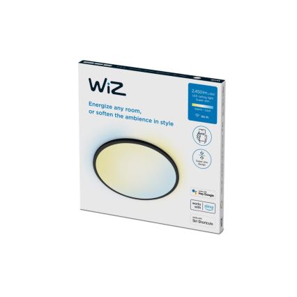 WiZ - Plafoniera LED dimmerabile SUPERSLIM LED/22W/230V 2700-6500K Wi-Fi nero