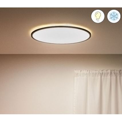 WiZ - Plafoniera LED dimmerabile SUPERSLIM LED/32W/230V 2700-6500K Wi-Fi nero