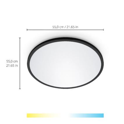 WiZ - Plafoniera LED dimmerabile SUPERSLIM LED/32W/230V 2700-6500K Wi-Fi nero