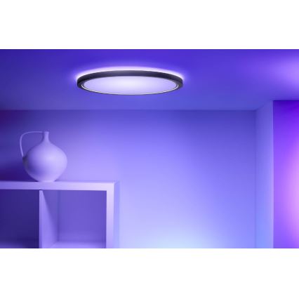 WiZ - Plafoniera LED RGB dimmerabile SUPERSLIM LED/32W/230V 2700-6500K Wi-Fi nero