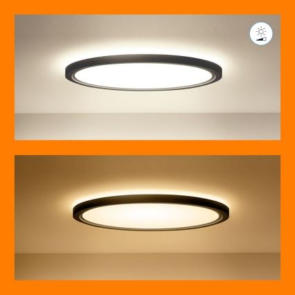 WiZ - Plafoniera LED RGB dimmerabile SUPERSLIM LED/32W/230V 2700-6500K Wi-Fi nero