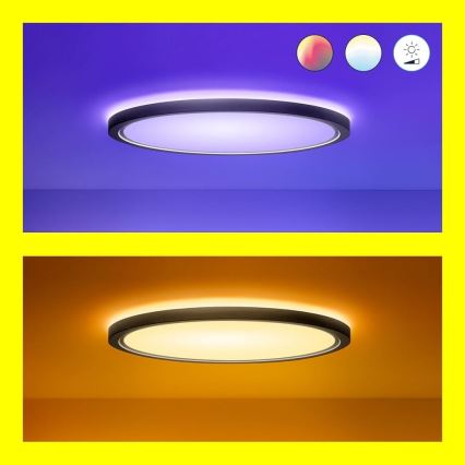 WiZ - Plafoniera LED RGB dimmerabile SUPERSLIM LED/32W/230V 2700-6500K Wi-Fi nero