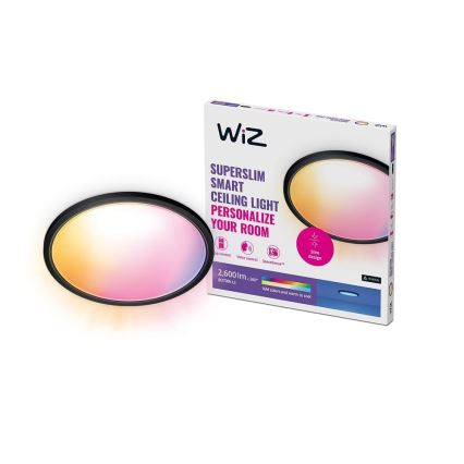 WiZ - Plafoniera LED RGB dimmerabile SUPERSLIM LED/32W/230V 2700-6500K Wi-Fi nero