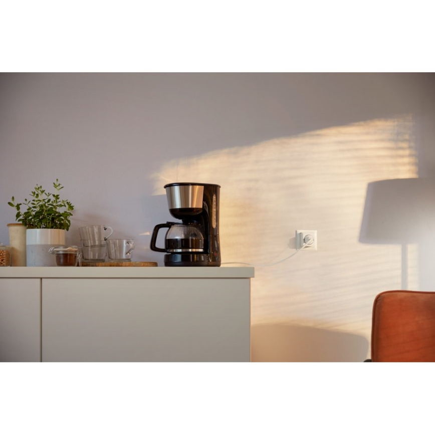 WiZ - Presa intelligente F 2300W + powermeter Wi-Fi SCHUKO