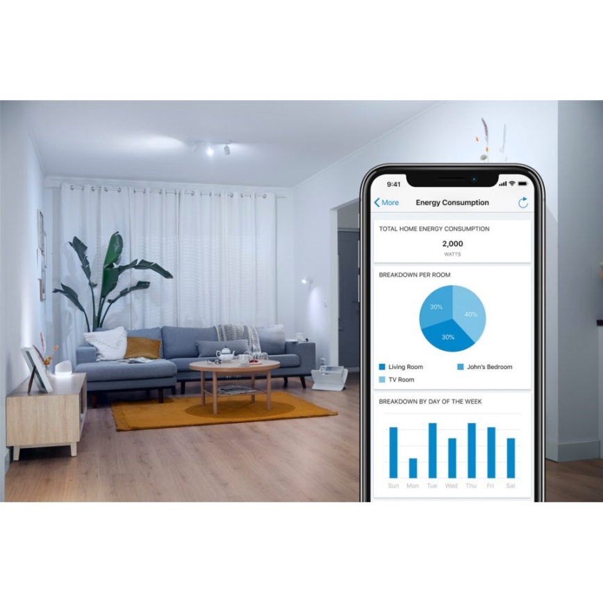 WiZ - Presa intelligente F 2300W + powermeter Wi-Fi SCHUKO