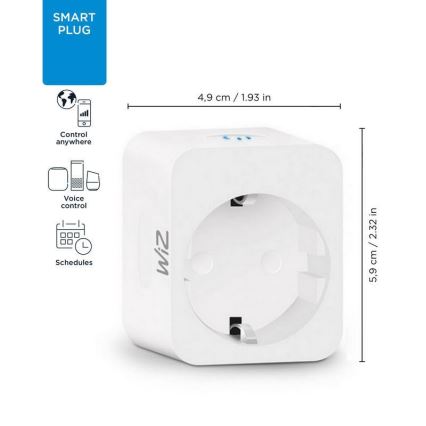 WiZ - Presa intelligente F 2300W Wi-Fi SCHUKO