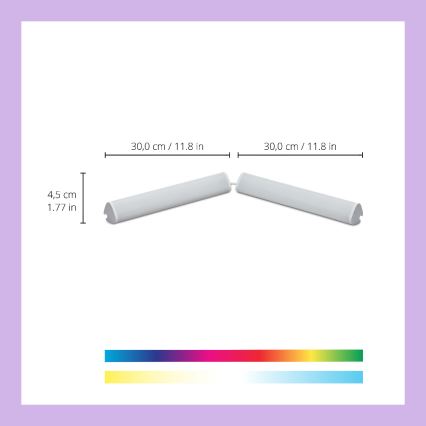 WiZ - SET 2x Lampada LED RGBW Dimmerabile BAR LED/5,5W/230V 2200-6500K Wi-Fi