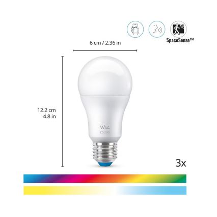 WiZ - Set per monitoring the household: 1x camera + 3x LED RGB lampadina A60 E27/8,5W/230V Wi-Fi