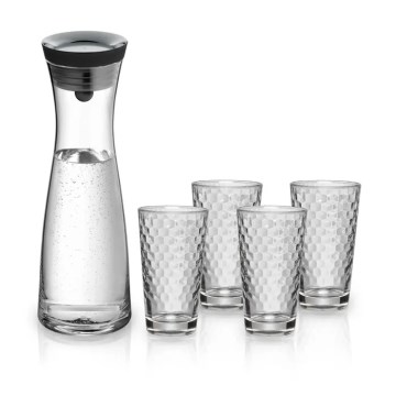 WMF - Caraffa d'acqua Basic 1 l + 4 bicchieri