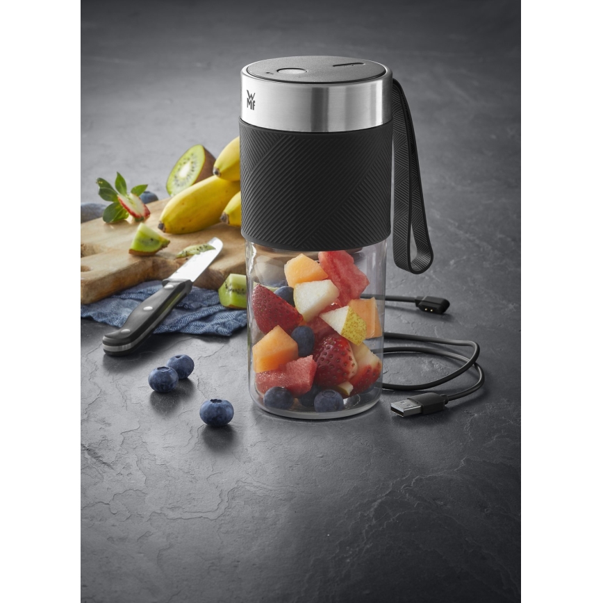 WMF - Frullatore da viaggio KITCHENminis 50W/7,4V 1200 mAh in acciaio inox