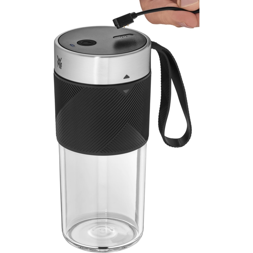 WMF - Frullatore portatile per smoothie KITCHENminis 50W/7,4V 1200 mAh in acciaio inox