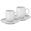 WMF - SET 2x Tazza da espresso con piattino BARISTA bianco