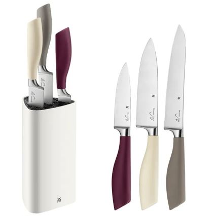 WMF - Set di coltelli da cucina con ceppo ELEMENTS, 4 pezzi