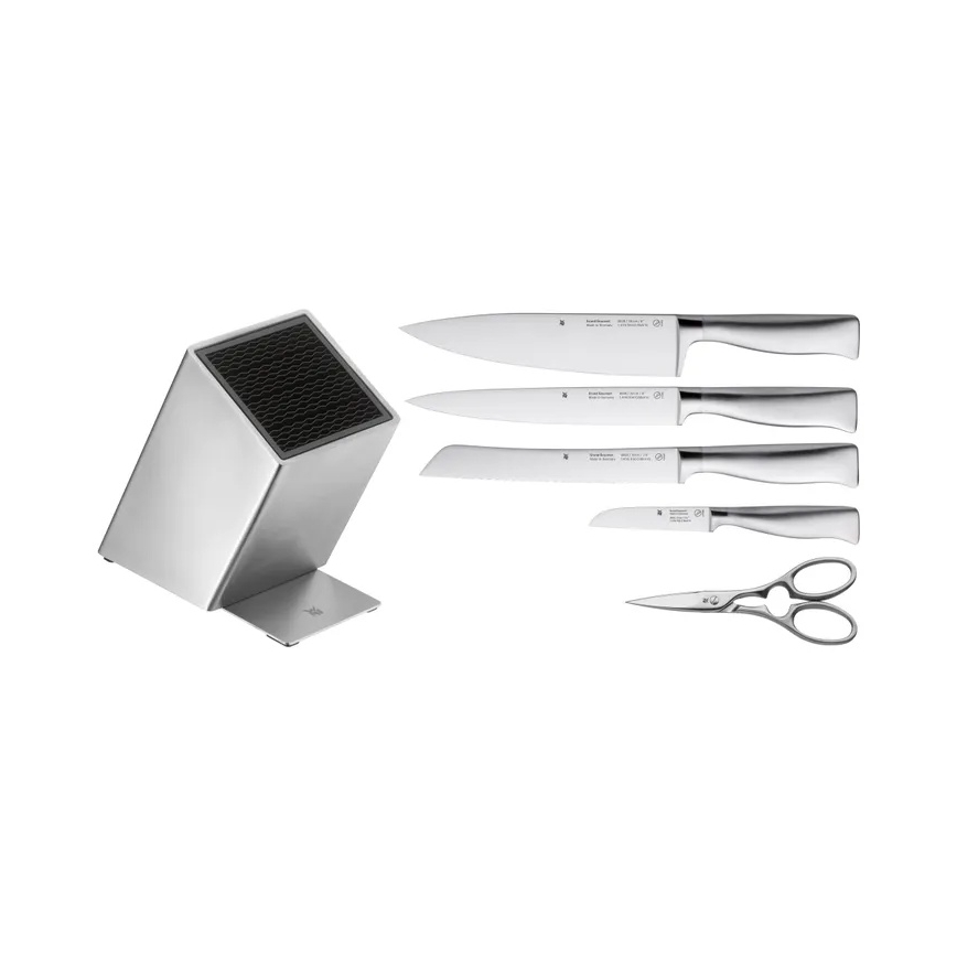 WMF - Set di coltelli da cucina con ceppo GRAND GOURMET, 6 pezzi
