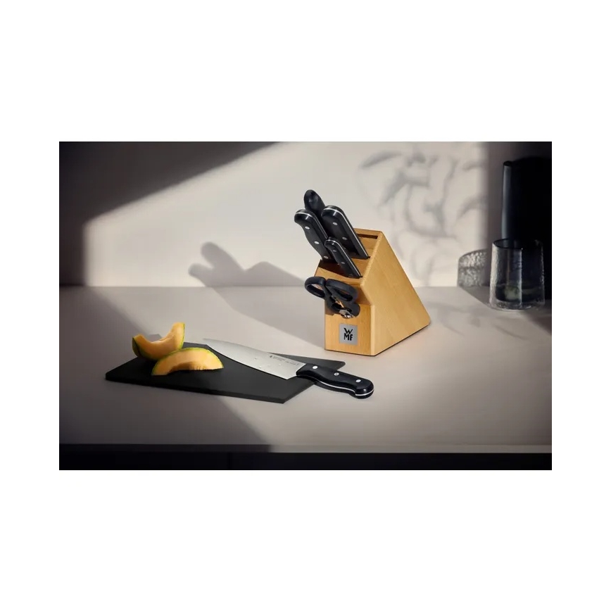 WMF - Set di coltelli da cucina con ceppo SPITZENKLASSE PLUS 6 pezzi