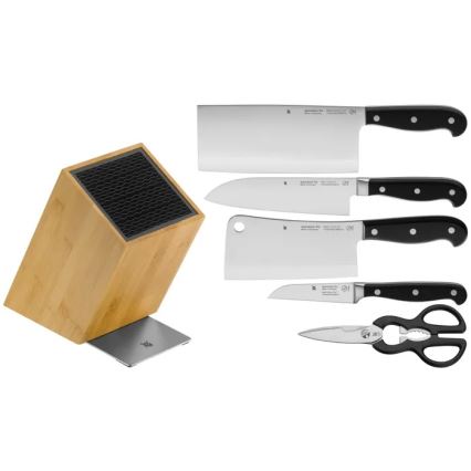 WMF - Set di coltelli da cucina con ceppo SPITZENKLASSE PLUS 6 pezzi
