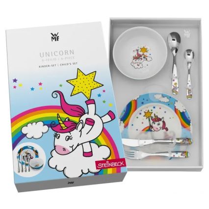 WMF - Set di stoviglie per bambini UNICORN, 6 pezzi