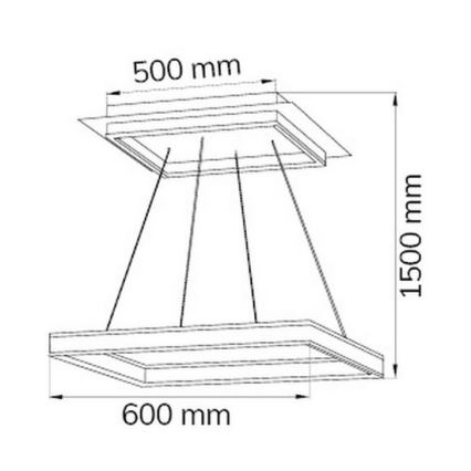 Wofi 10287 - Lampadario LED dimmerabile su filo KEMI LED/70W/230V 3000-6400K + telecomando