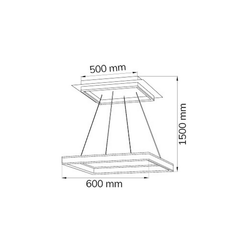 Wofi 10287 - Lampadario LED dimmerabile su filo KEMI LED/70W/230V 3000-6400K + telecomando
