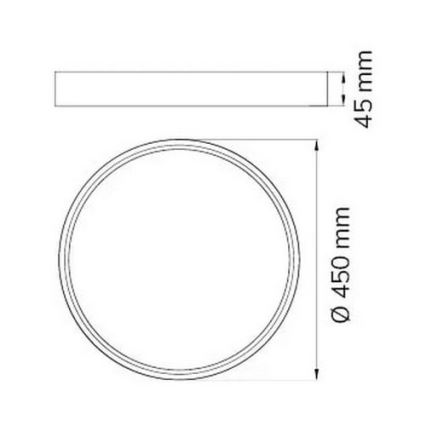 Wofi 11534 - Plafoniera LED DUBAI LED/27,5W/230V nero