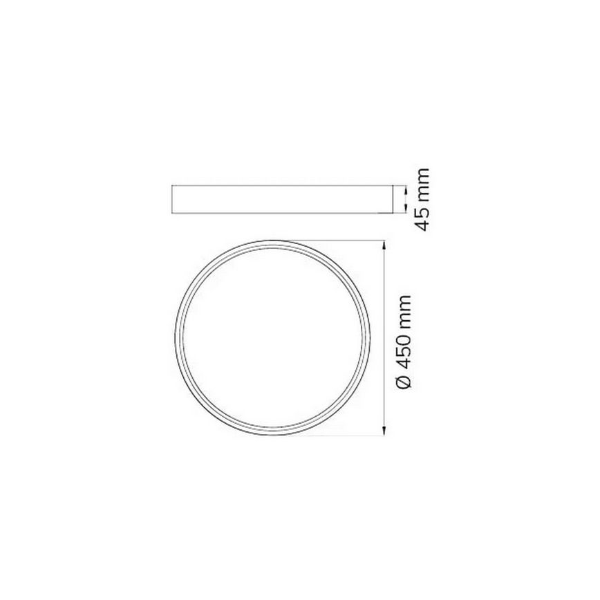 Wofi 11534 - Plafoniera LED DUBAI LED/27,5W/230V nero