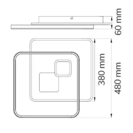 Wofi 11620 - Plafoniera LED dimmerabile AKON LED/43,5W/230V 2700-5500K + telecomando