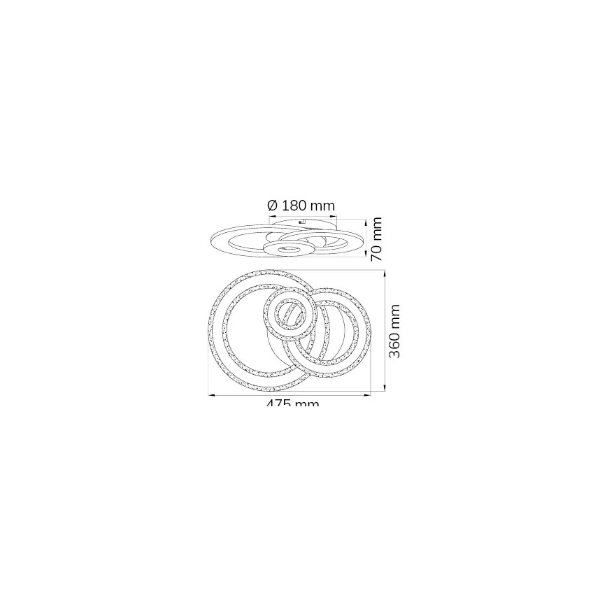 Wofi 11791 - Plafoniera LED dimmerabile RIO LED/24,5W/230V 3000K