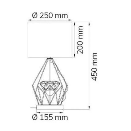 Wofi 11977 - Lampada da tavolo LED dimmerabile AMY LED/10W/230V