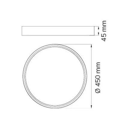 Wofi 12056 - Plafoniera LED DUBAI LED/27,5W/230V antracite