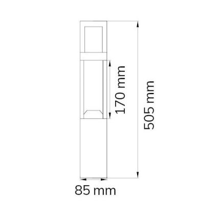 Wofi 12228 - Lampada LED da esterno SIERRA LED/10W/230V IP54 50,5 cm