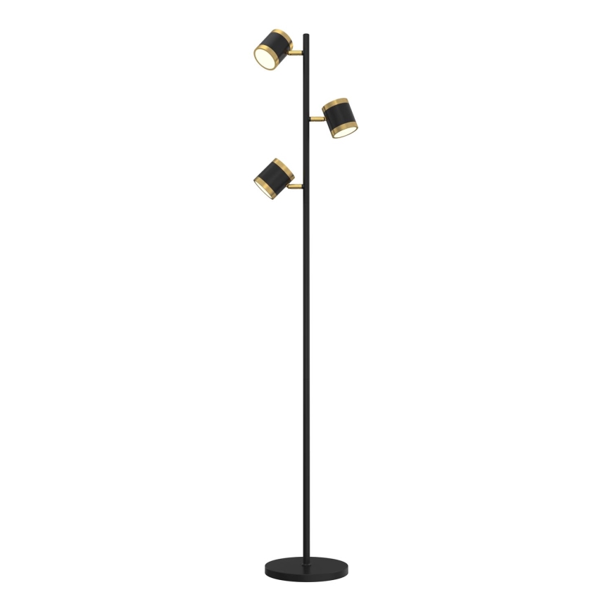 Wofi 3003-304S - Lampada da terra dimmerabile a LED TOULOUSE LED/21W/230V nero/oro