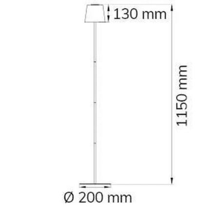 Wofi 3015.01.64.9000 - LED Dimmerabile touch lampada con piedistallo GENK LED/2W/5V 2000 mAh