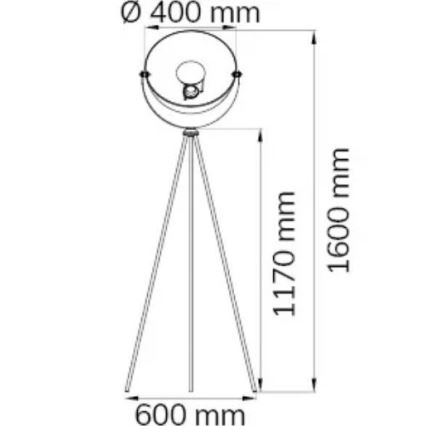 Wofi 3019.01.10.7000 - Lampada da terra MONA 1xE27/40W/230V