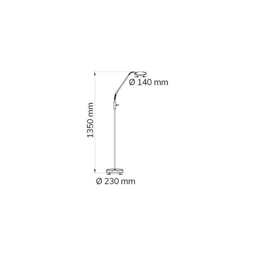 Wofi 3446.01.06.7000 - Lampada da terra dimmerabile a LED ORTA LED/12W/230V