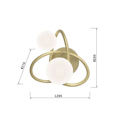 Wofi 4014-201 - Applique a LED NANCY 2xG9/3,5W/230V oro/bianco