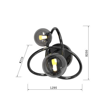Wofi 4014-205 - Applique a LED NANCY 2xG9/3,5W/230V nero/cromo lucido