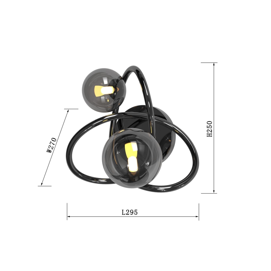 Wofi 4014-205 - Applique a LED NANCY 2xG9/3,5W/230V nero/cromo lucido