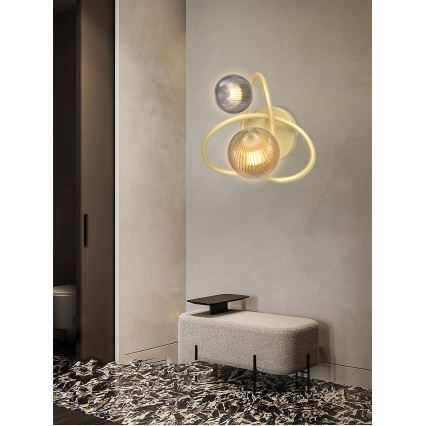 Wofi 4015-204 - Applique a LED METZ 2xG9/3,5W/230V oro/grigio