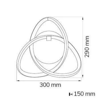 Wofi 4134.01.88.9000 - Applique a LED INDIGO LED/14W/230V