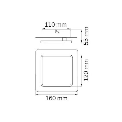 Wofi 4785.01.10.9000 - Applique a LED SUTTER LED/4,5W/230V 3000K nero