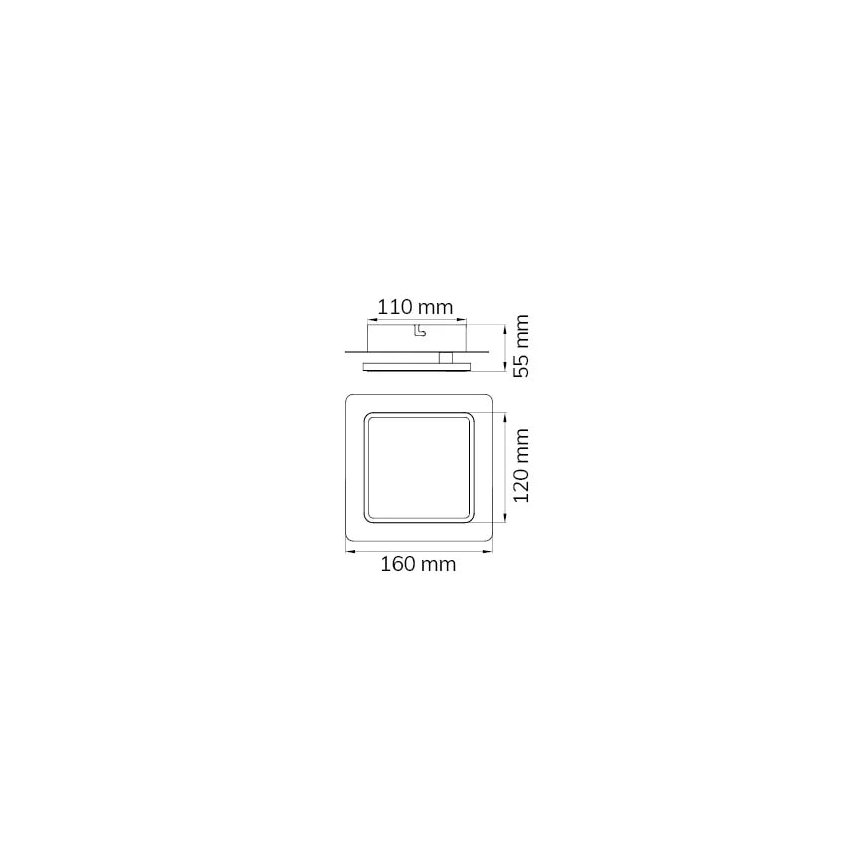 Wofi 4785.01.10.9000 - Applique a LED SUTTER LED/4,5W/230V 3000K nero