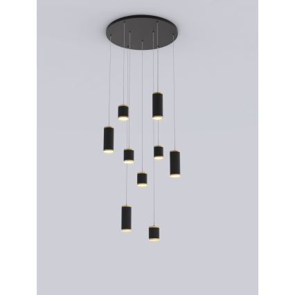 Wofi 5003-904 - Lampadario a sospensione con filo LED dimmerabile TOULOUSE LED/57W/230V nero/oro