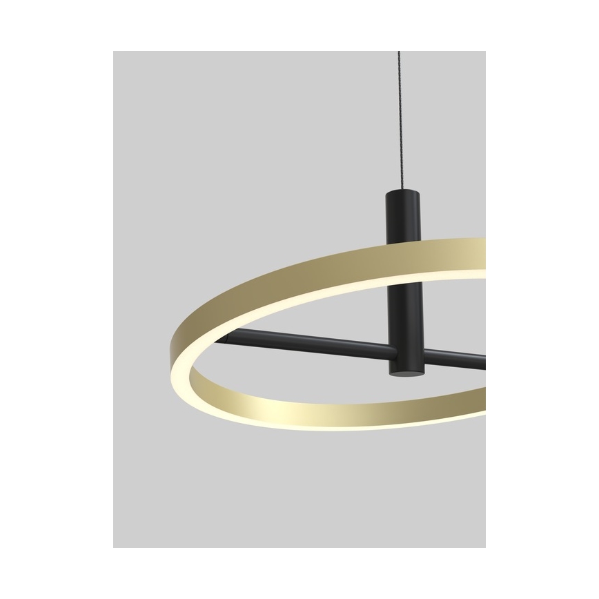 Wofi 6016-104L - Lampadario dimmerabile a sospensione con cavo BREST LED/19W/230V Ø 42 cm nero/oro